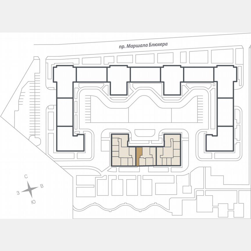 2-к. квартира, 65,6 м², 14/16 эт.