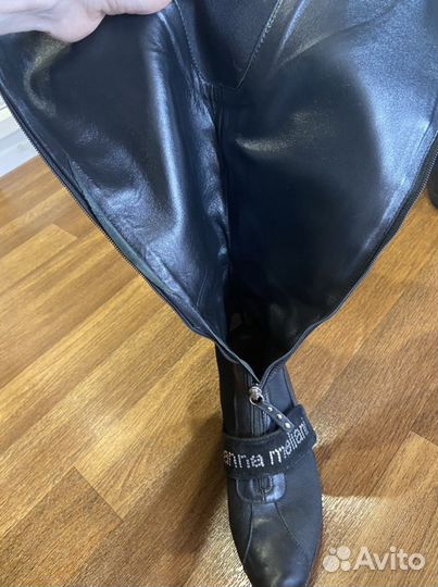 Ботфорты кожаные