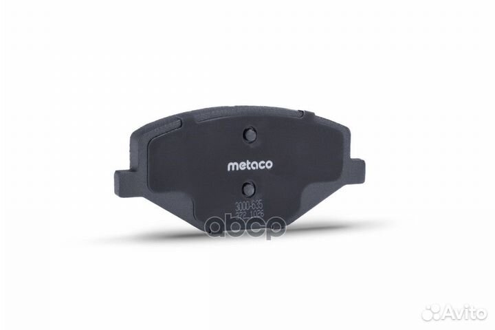 Колодки тормозные передние к-кт 3000635 metaco