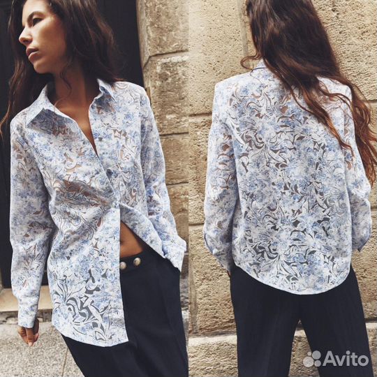 Рубашка Zara Новая коллекция 2024