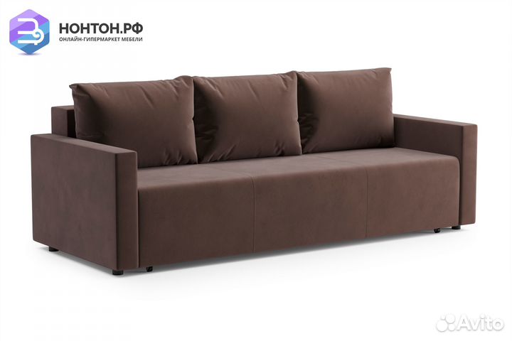Диван еврокнижка Виена коричневый
