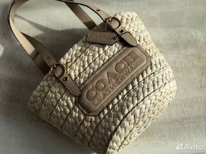Сумка coach соломенная