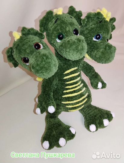 Вязаная Мягкая игрушка Змей горыныч