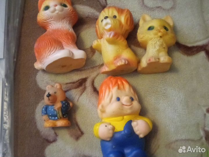 Резиновые игрушки СССР, комплект дет. пост. Белья