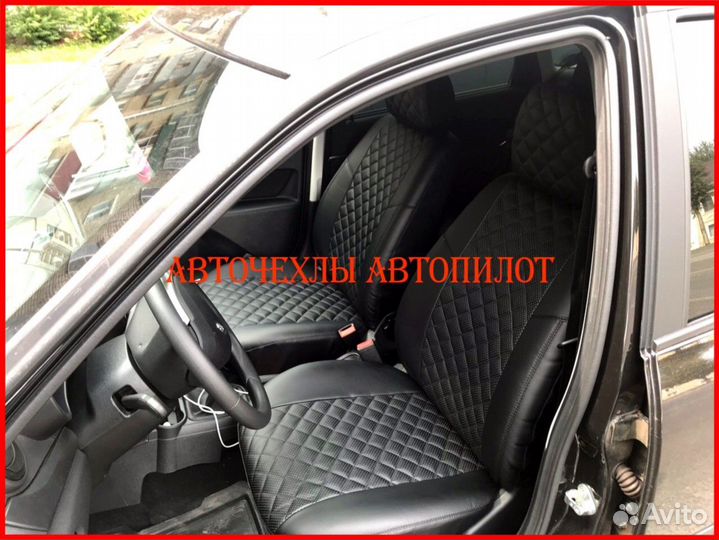 Чехлы Автопилот Datsun On-Do из экокожи чёрные