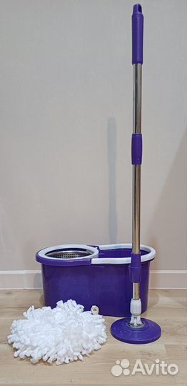 Швабра с ведром и отжимом бу