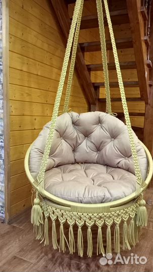 Подвесное кресло макраме
