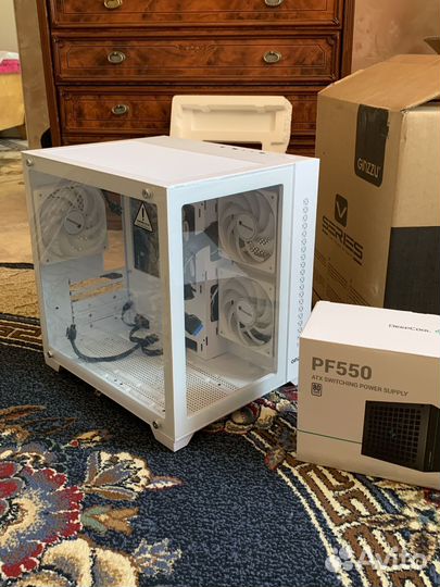Новый корпус Ginzzu V400 + бп DeepCool + вентили