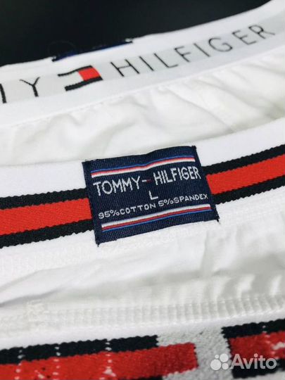 Трусы мужские tommy hilfiger белые хлопок арт.1003