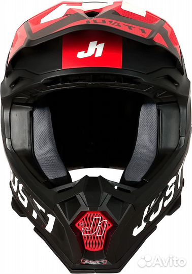 Шлем just1 J22 Carbon Adrenaline Red Black