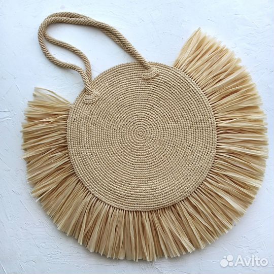 Сумка летняя из рафии
