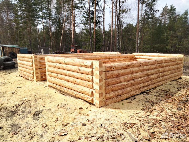 Сруб бани 3 на 6, высота 2.2