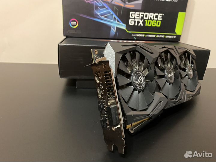 Видеокарта asus GTX 1060 strix 6GB gaming