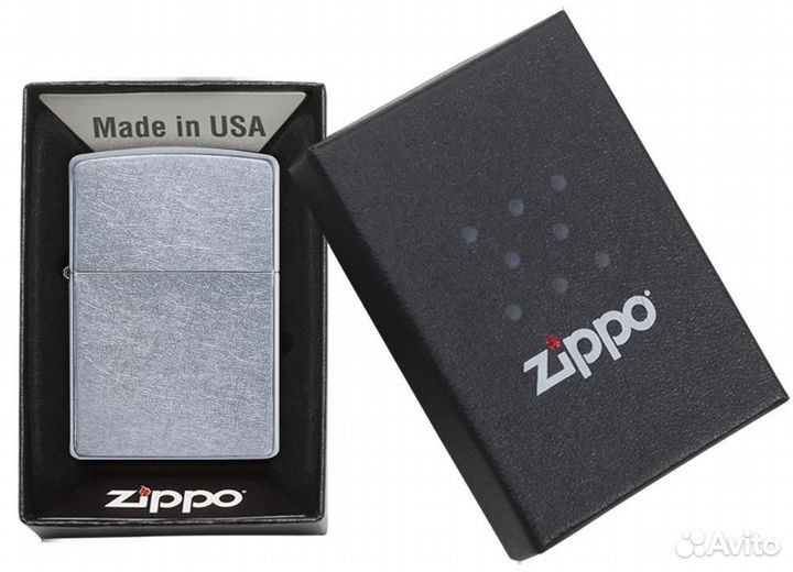 Зажигалка Zippo 207 Street Chrome Оригинал Новая
