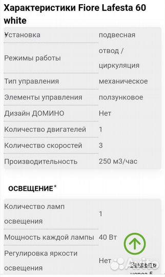 Вытяжка lafesta