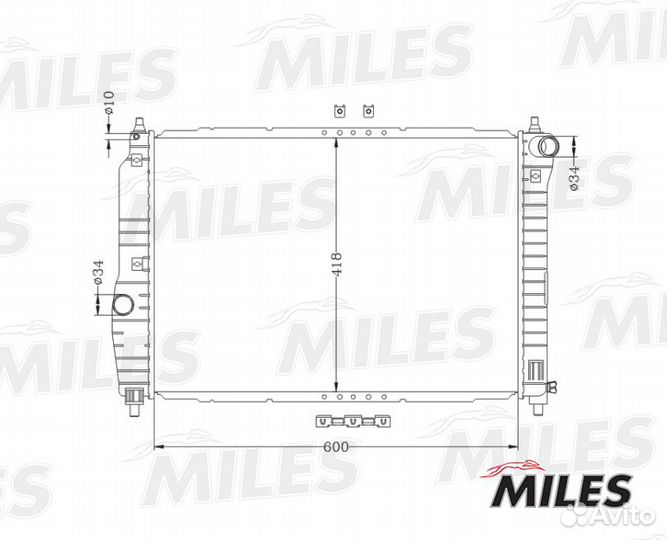 Радиатор chevrolet aveo 1.2/1.4 M/T 06- паяный