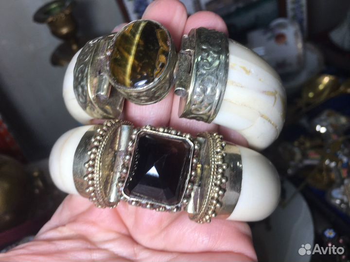 Браслеты кость индия винтаж ручная работа камни