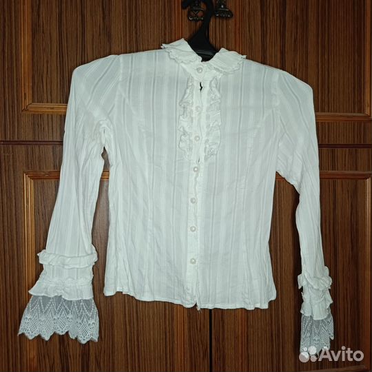 Винтажная блузка с оборками