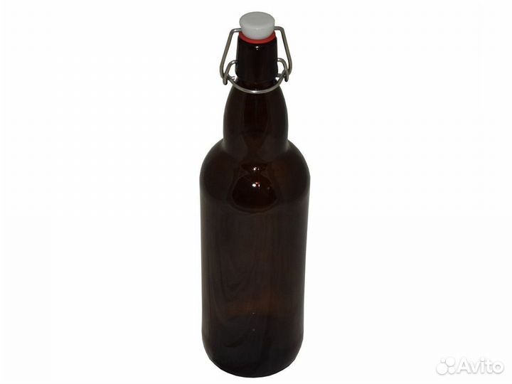 Бугельная бутылка коричневая 1 л