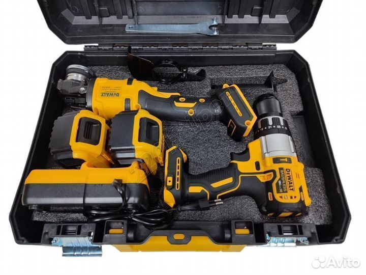 Dewalt 2в1 набор шуруповерт + ушм ж