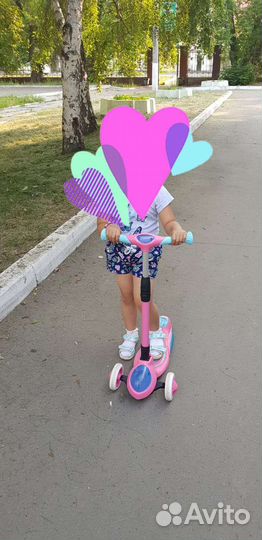 Самокат детский со светящимися колесами