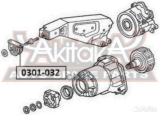 Подушка заднего диффренциала asva 0301-032 0301