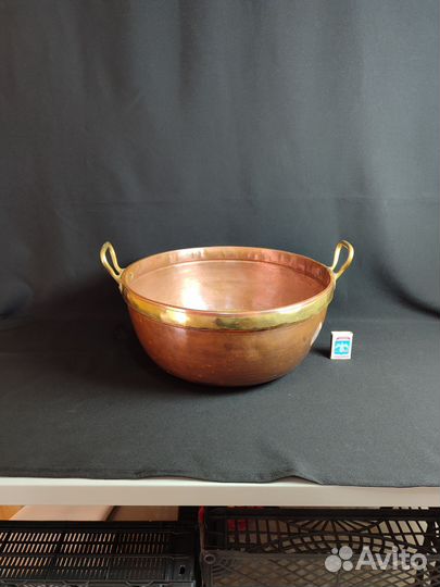 Старинный медный таз (12 литров)