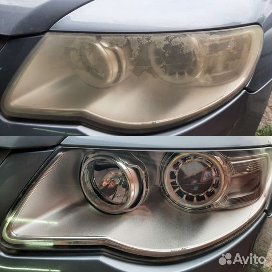 Полировка фар химическая