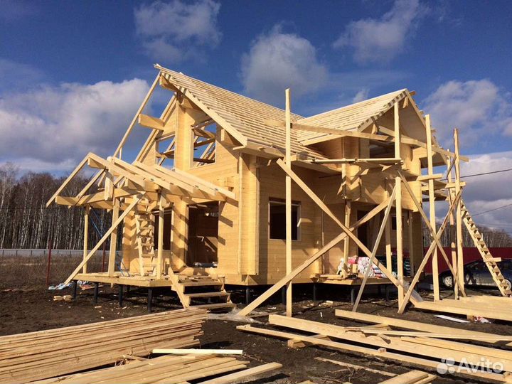 Сборка домов из бревна, бруса, каркасных и тд