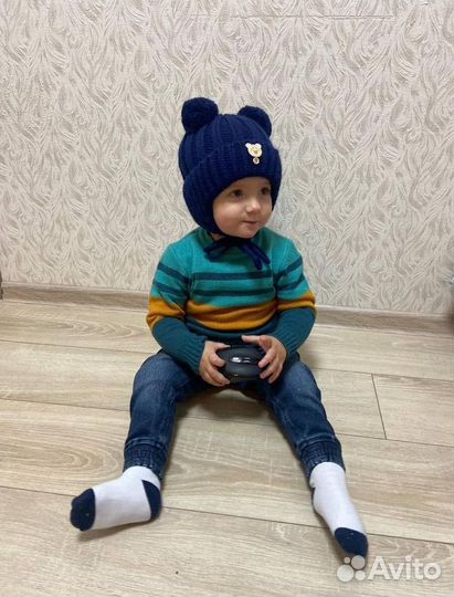 Теплая детская шапка