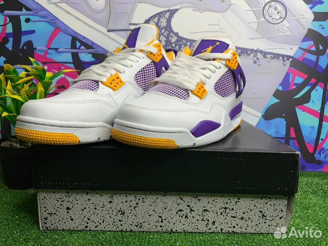 Кроссовки Nike Air Jordan 4 retro Lakers