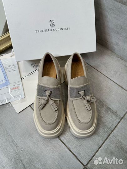 Лоферы brunello cucinelli из замши