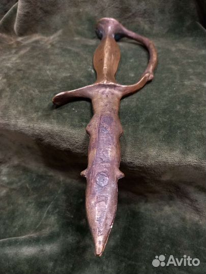 Старинный эфес рукоять сабли. Бронза. 18,19 в