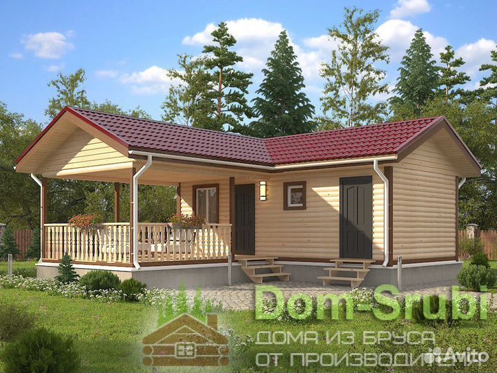 Болохово-Хорошая надёжная Баня из бруса Б-41 (8х9)