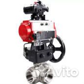 Кран шаровой DN.ru BV3232P(4pc) -SP-3WL-T-ISO-H Ду65 Ру40, стандартнопроходной, нержавеющая сталь 31