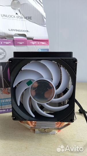 RGB куллер для процессора 4 трубки, TDP-140W