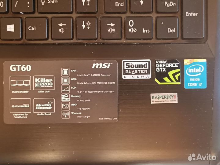 Ноутбук MSI-16F4 GT60 20C-242RU