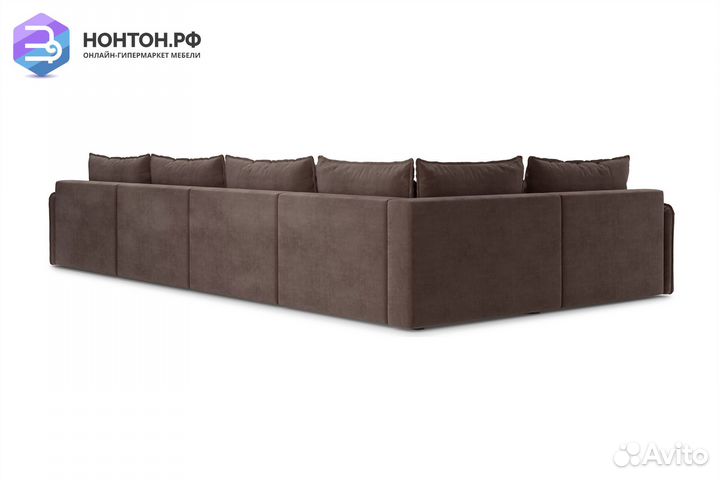 Диван п-образный тик-так Антей коричневый