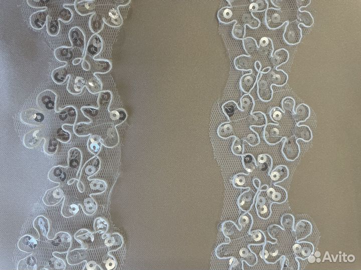 Кружева с зеркальной пайеткой