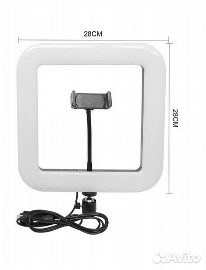 Квадратная светодиодная селфи лампа D35