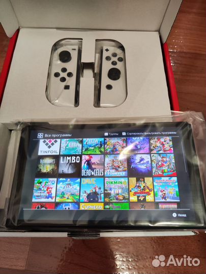 Новый чипованный Nintendo Switch oled 256 гб белый