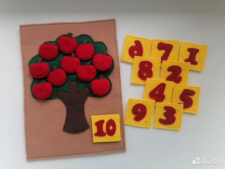 Математическая игра из фетра 