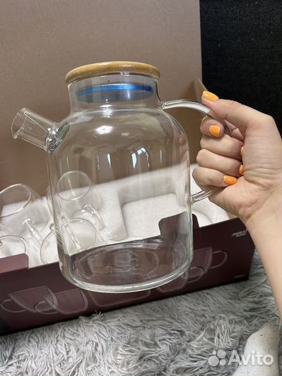 Чайник заварочный стеклянный