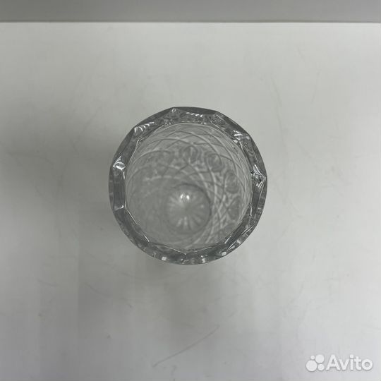 Хрустальная ваза вазочка гхз резное стекло