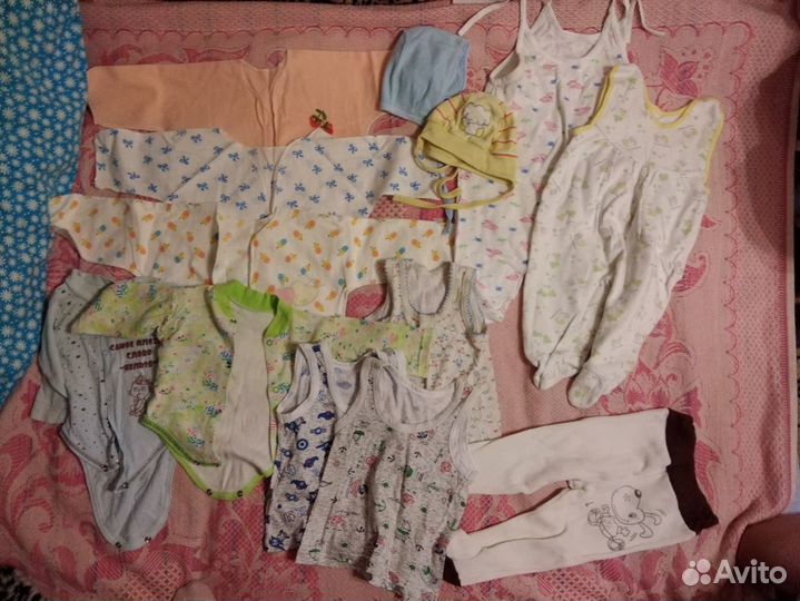 Пакет вещей на мальчика 62-68 размер 3-6 мес
