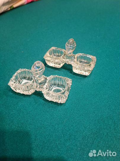 Двойная солонка стекло