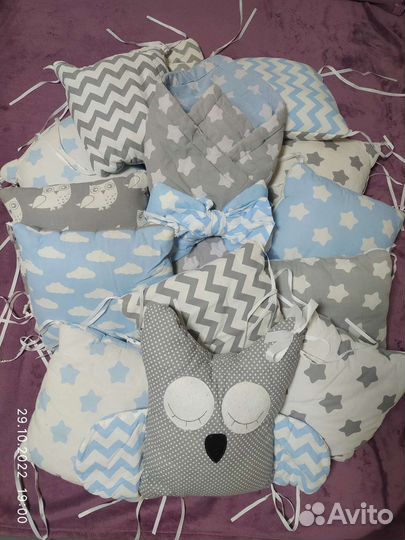 Комплект в детскую кроватку, подушки+одеялко