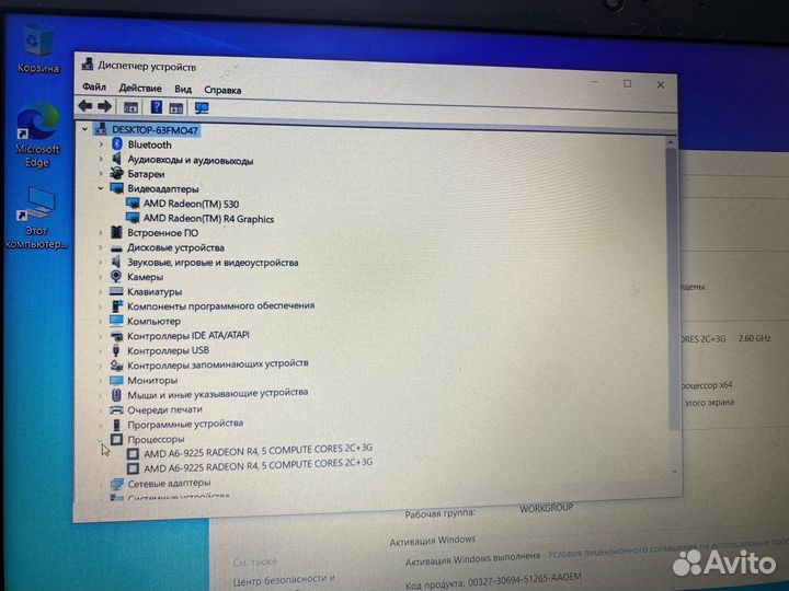 Lenovo /AMD Radeon r4 graphics/AMD A6-9225 radeon