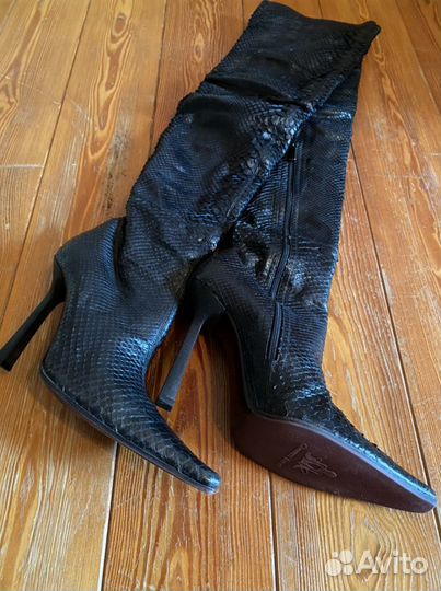 Сапоги кожа питон gianmarco lorenzi