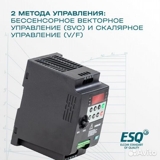 Частотный преобразователь ESQ-230 0.75 кВт 220В